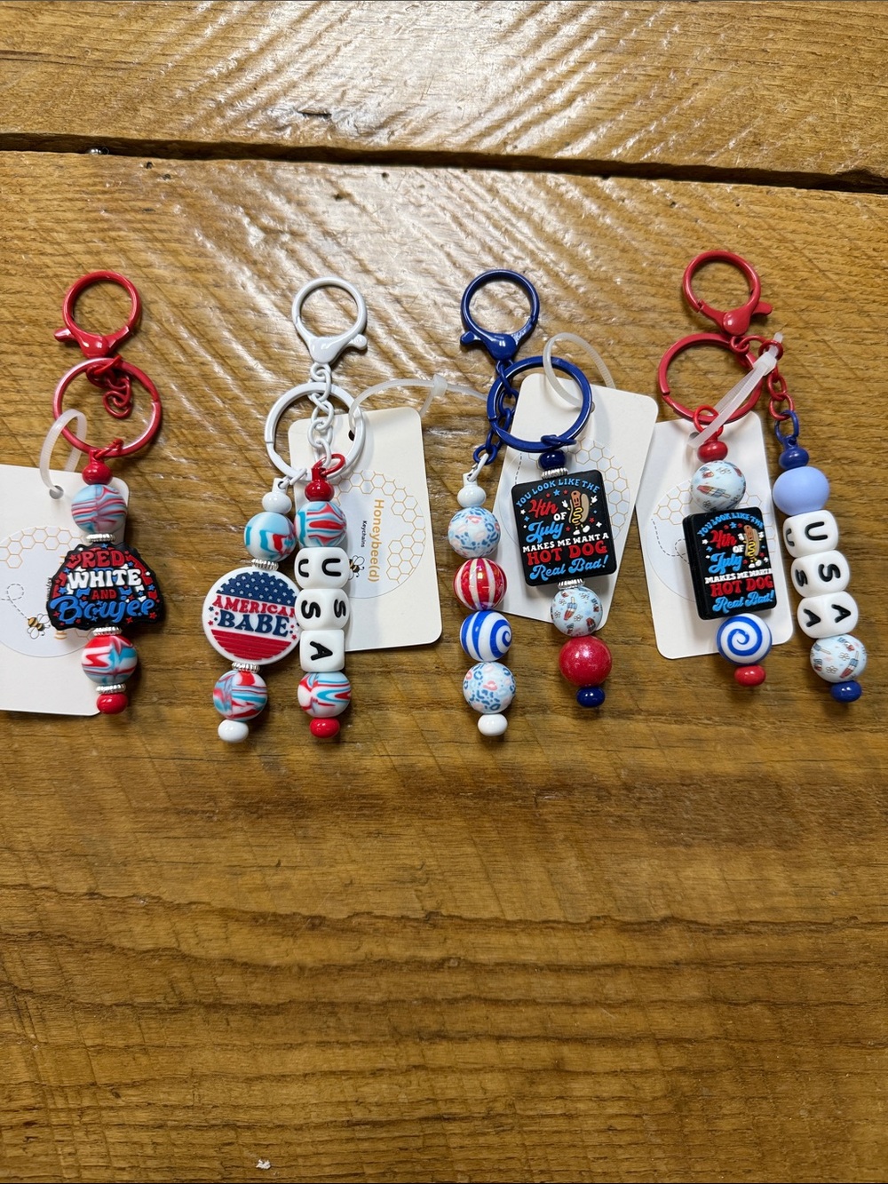 Honeybee(d) silicone keychains - USA